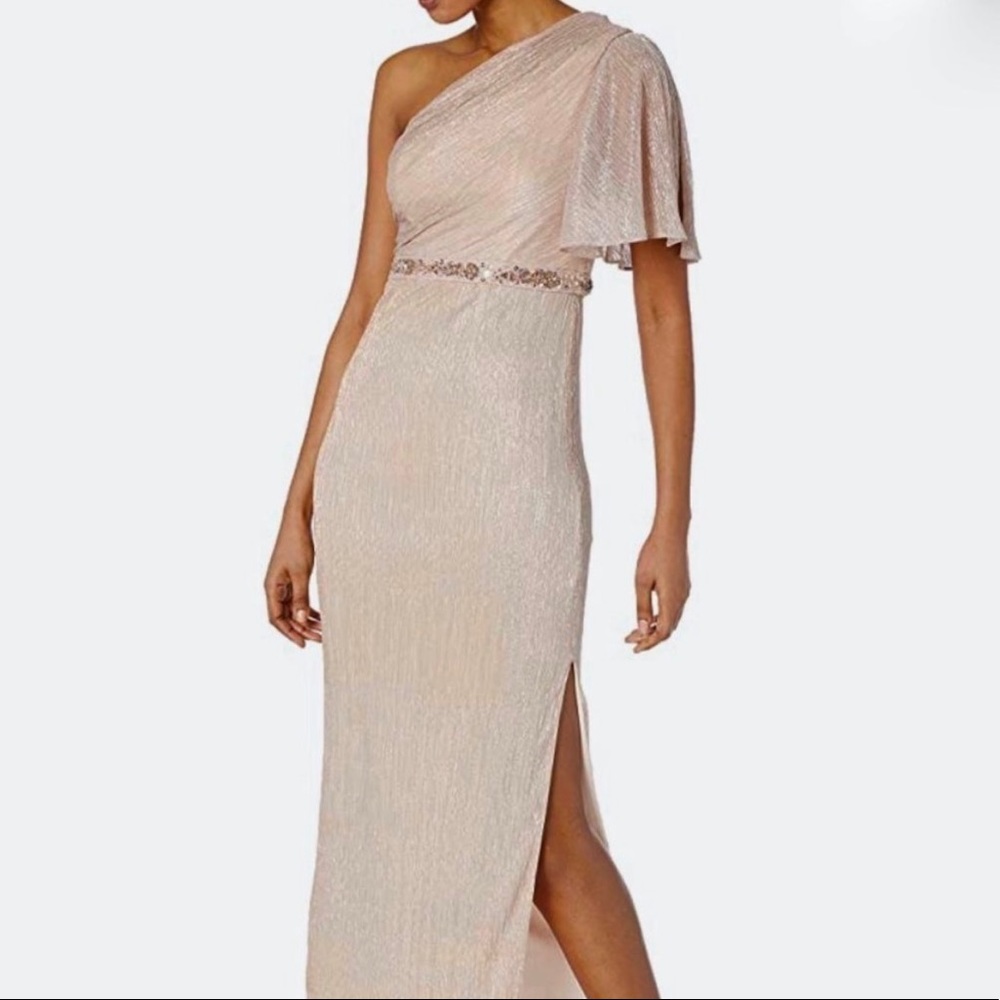 Adrianna Papell Glitter knit women's column gown
